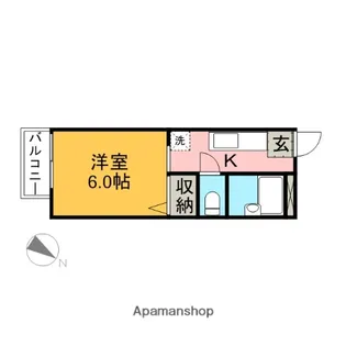 第5五月ハイツ【1階】の間取り