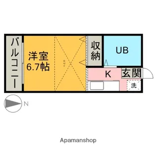 フラットF【202号室】の間取り