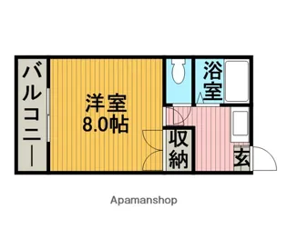 1Kの間取り画像