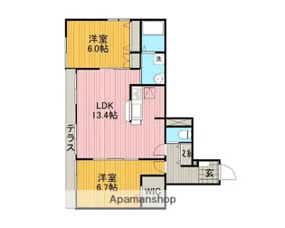 クレールメゾン【1階】の間取り