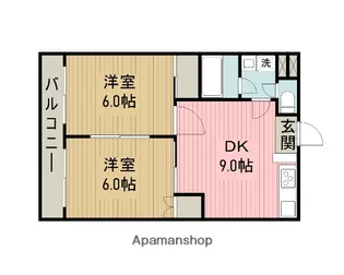 フラット福寿第6【305号室】の間取り