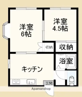 神奈川県大和市南林間7丁目【アパート】の間取り