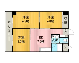 CLLエクセレンス松ヶ枝Ⅰ【308号室】の間取り