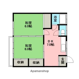 神奈川県相模原市中央区鹿沼台2丁目【アパート】の間取り