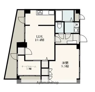 ドミール相模大野【303号室】の間取り