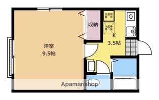 シャレー若松【202号室】の間取り