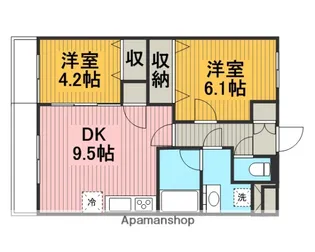 ホワイトハウス【3階】の間取り