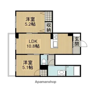 シャトル【1階】の間取り