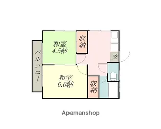 若松ハイム【2階】の間取り