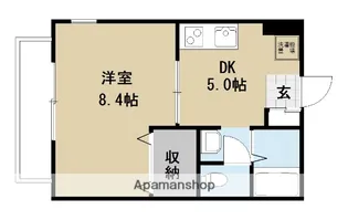 シャンスーシャンブル【103号室】の間取り