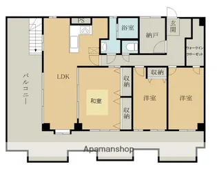 神奈川県座間市相模が丘2丁目【マンション】の間取り