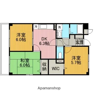 アクア・プレリー【2階】の間取り