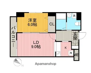 グッド・ファム【602号室】の間取り