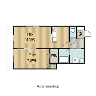 MAISON QUATRE【101号室】の間取り