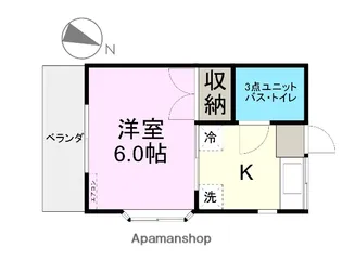 ハイツオーキッド【101号室】の間取り