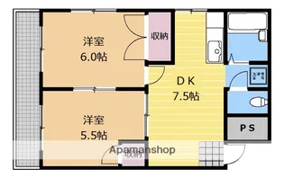 フラット福寿【305号室】の間取り