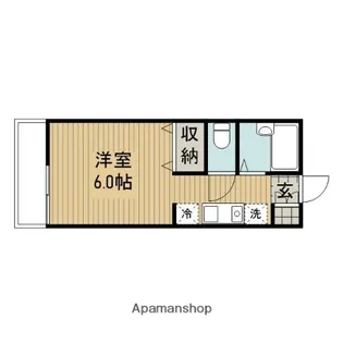 ニューパレス北里Ⅱ【102号室】の間取り