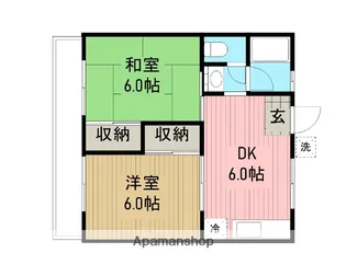 緑風荘【201号室】の間取り