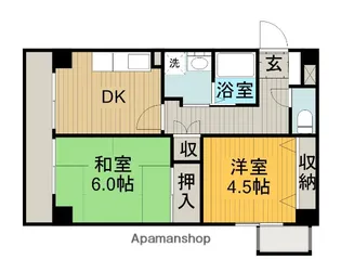 プランドールマンション【3階】の間取り