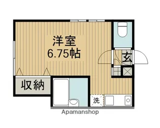 ロッシェル北里Ⅱ号棟【201号室】の間取り