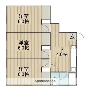 神奈川県相模原市中央区東淵野辺1丁目【マンション】の間取り