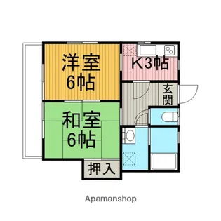 デルフィーヌ【202号室】の間取り