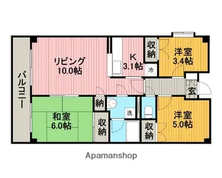 リヴェール相模大野【204号室】の間取り