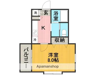 フラット福寿12【106号室】の間取り