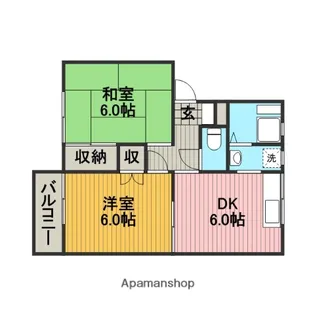コーポ大栄【2階】の間取り