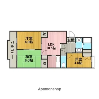 グリーンヒルズ沖【2階】の間取り