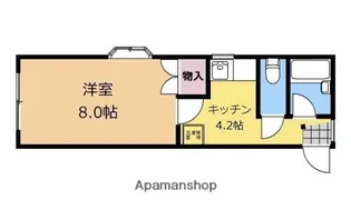 フラット福寿第3【206号室】の間取り