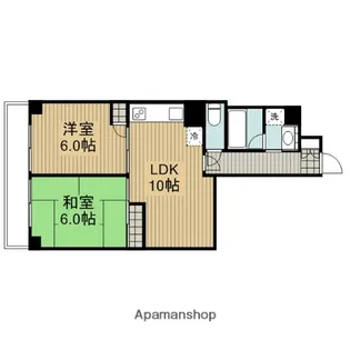 南林間ハイム【3階】の間取り