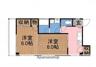 南台ハイム【3階】の間取り