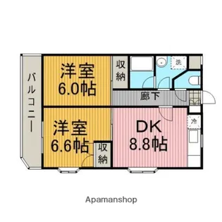 チェリーヒルズNO.3【1C号室】の間取り