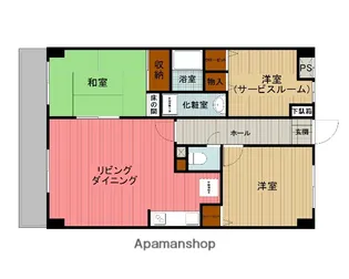 神奈川県相模原市中央区水郷田名2丁目【マンション】の間取り