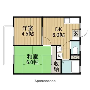 サンガーデン下溝B【1階】の間取り