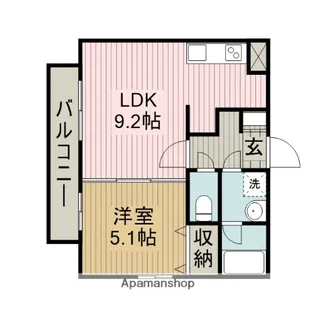 コルザ中町【3階】の間取り