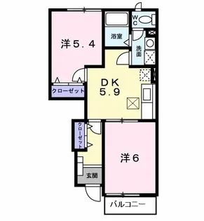 セレッソB【1階】の間取り