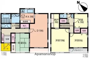 神奈川県相模原市中央区上溝【アパート】の間取り