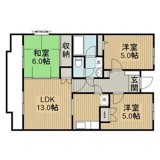 原当麻Mハイツ【4階】の間取り