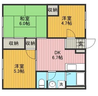 グレースパラシオンⅡ【101号室】の間取り