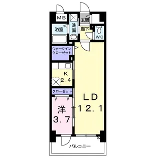 グリンデルヴァルト【6階】の間取り