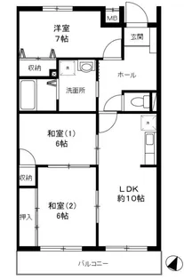 ヴェルジェ山口【1階】の間取り