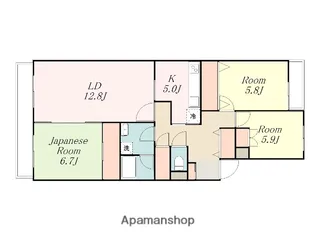 L−COMMUPLUS相模大野【3階】の間取り