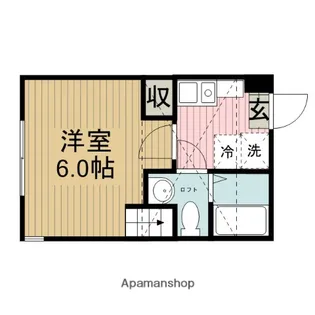 リッツ北里【1階】の間取り