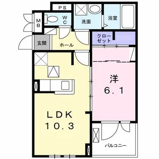 エアリーガーデンⅡ【1階】の間取り