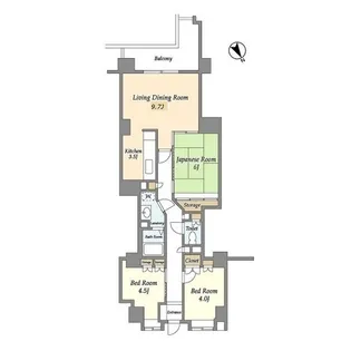 エタニティ・ヒロ・町田【9階】の間取り