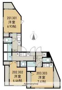 AXIS中町【2階】の間取り