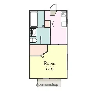 ウエスト・ハイツ【102号室】の間取り