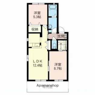 ラフィネB【1階】の間取り